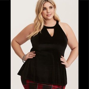 Torrid Velvet Peplum Top